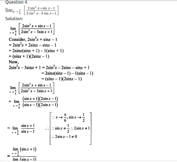 Maharashtra Board Solutions Class 11-Arts & Science Maths (Part 2): Chapter 7- Limits Ex 7.4