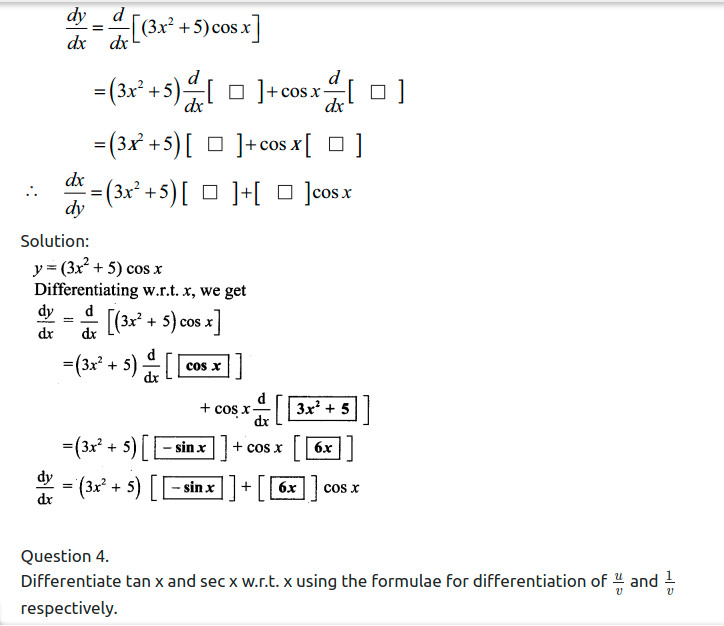 Maharashtra Board Solutions Class 11-Arts & Science Maths (Part 2): Chapter 9- Differentiation Ex 9.2