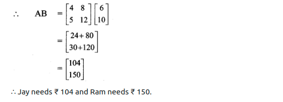 Maharashtra Board Solutions Class 11-Arts & Science Maths (Part 1): Chapter 4- Determinants and Matrices Ex 4.6