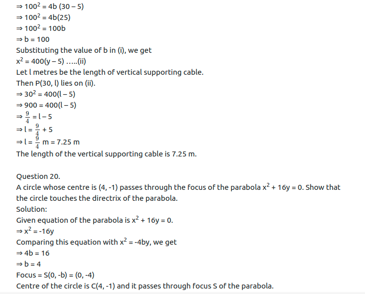 Maharashtra Board Solutions Class 11-Arts & Science Maths (Part 1): Chapter 7- Conic Sections Ex 7.1