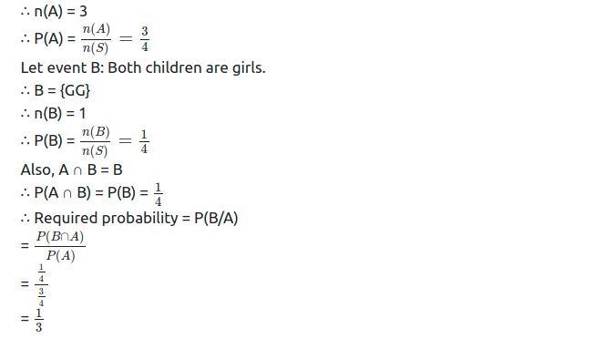 Maharashtra Board Solutions Class 11-Arts & Science Maths (Part 1): Chapter 9- Probability Ex 9.3