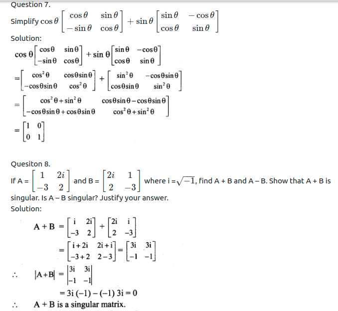 Maharashtra Board Solutions Class 11-Arts & Science Maths (Part 1): Chapter 4- Determinants and Matrices Ex 4.5