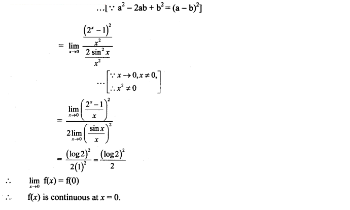Maharashtra Board Solutions Class 11-Arts & Science Maths (Part 2): Chapter 8- Continuity Ex 8.1
