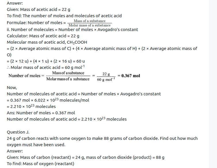 Maharashtra Board Solutions Class 11-Chemistry: Chapter 1- Some Basic Concepts of Chemistry