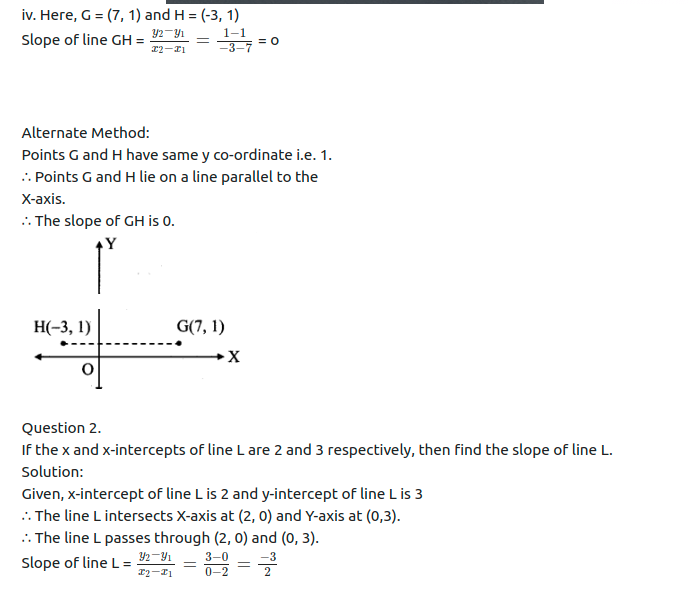 Maharashtra Board Solutions Class 11-Arts & Science Maths (Part 1): Chapter 5- Straight Line Ex . 5.2