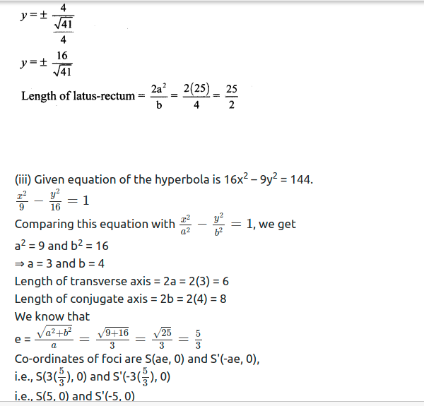 Maharashtra Board Solutions Class 11-Arts & Science Maths (Part 1): Chapter 7- Conic Sections Ex 7.3