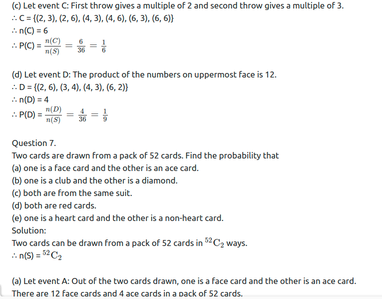 Maharashtra Board Solutions Class 11-Arts & Science Maths (Part 1): Chapter 9- Probability Ex 9.1
