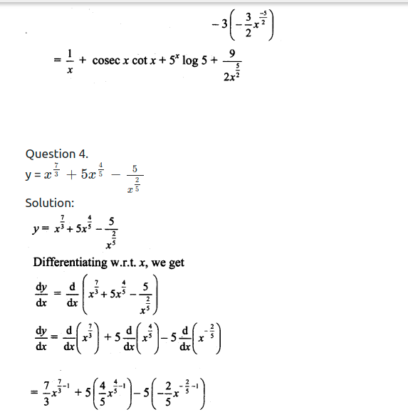 Maharashtra Board Solutions Class 11-Arts & Science Maths (Part 2): Chapter 9- Differentiation Ex 9.2