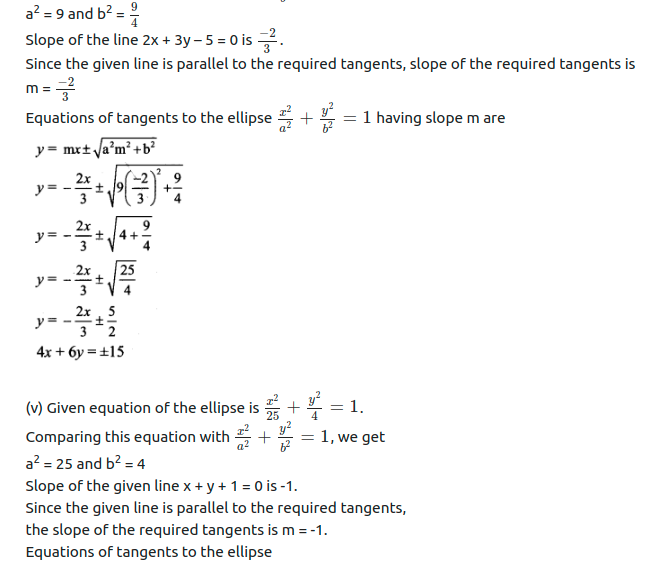 Maharashtra Board Solutions Class 11-Arts & Science Maths (Part 1): Chapter 7- Conic Sections Ex 7.2