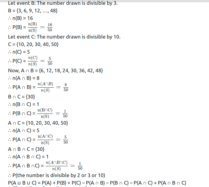 Maharashtra Board Solutions Class 11-Arts & Science Maths (Part 1): Chapter 9- Probability Ex 9.2