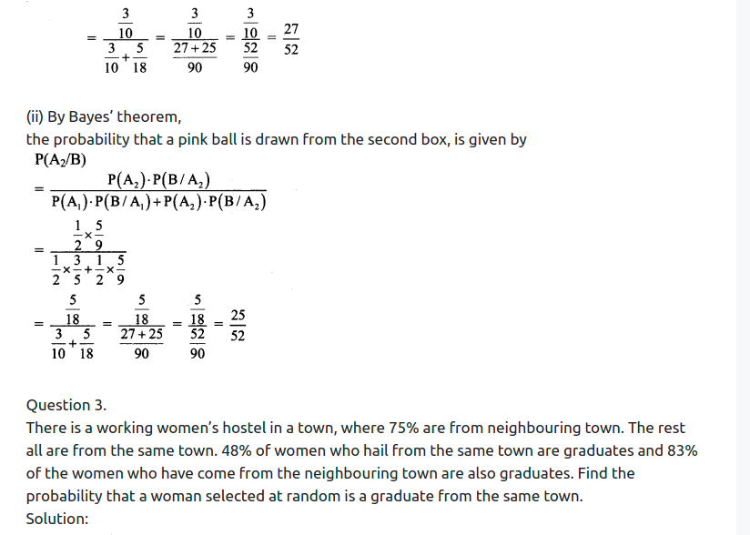 Maharashtra Board Solutions Class 11-Arts & Science Maths (Part 1): Chapter 9- Probability Ex 9.4