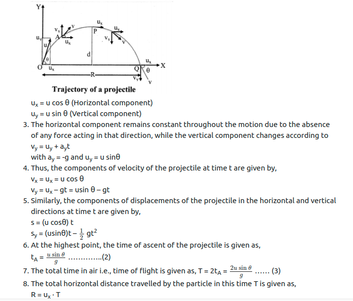 Maharashtra Board Solutions Class 11-Physics: Chapter 3- Motion in a Plane