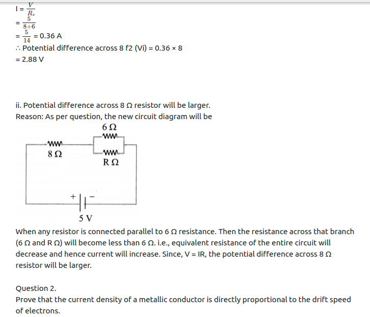 Maharashtra Board Solutions Class 11-Physics: Chapter 11- Electric Current Through Conductors