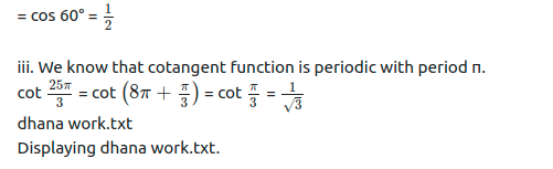 Maharashtra Board Solutions Class 11-Arts & Science Maths (Part 1): Chapter 2- Trigonometry – I Ex 2.2