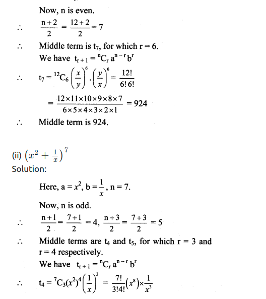 Maharashtra Board Solutions Class 11-Arts & Science Maths (Part 2): Chapter 4- Methods of Induction and Binomial Theorem Ex 4.3