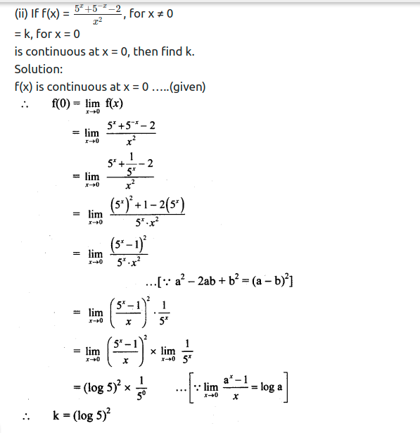 Maharashtra Board Solutions Class 11-Arts & Science Maths (Part 2): Chapter 8- Continuity Ex 8.1