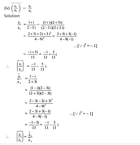 Maharashtra Board Solutions Class 11-Arts & Science Maths (Part 2): Chapter 1- Complex Numbers Ex 1.3