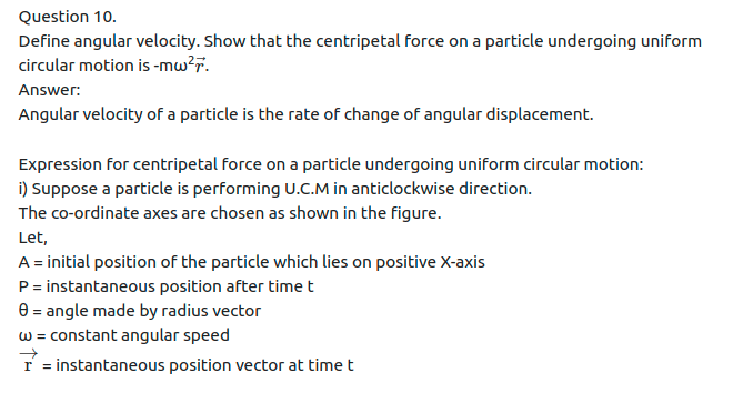 Maharashtra Board Solutions Class 11-Physics: Chapter 3- Motion in a Plane