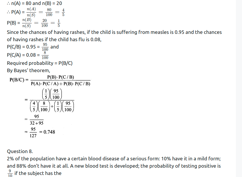 Maharashtra Board Solutions Class 11-Arts & Science Maths (Part 1): Chapter 9- Probability Ex 9.4