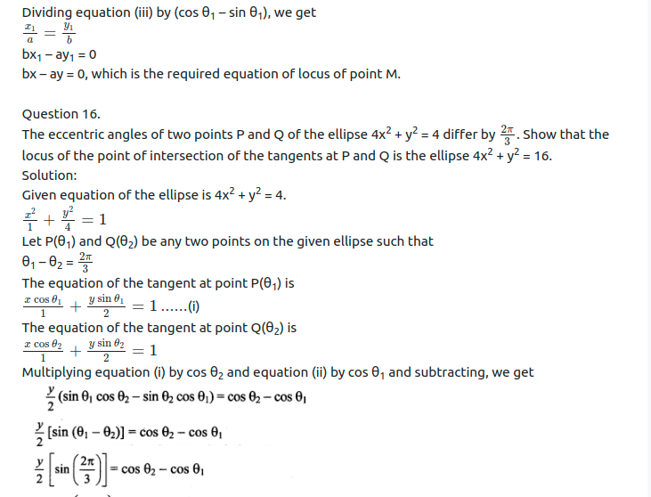 Maharashtra Board Solutions Class 11-Arts & Science Maths (Part 1): Chapter 7- Conic Sections Ex 7.2
