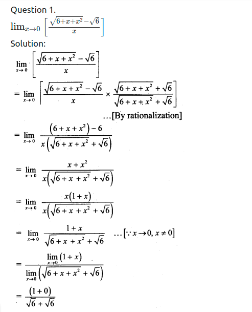 Maharashtra Board Solutions Class 11-Arts & Science Maths (Part 2): Chapter 7- Limits Ex 7.3