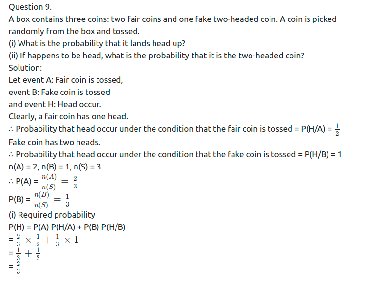 Maharashtra Board Solutions Class 11-Arts & Science Maths (Part 1): Chapter 9- Probability Ex 9.4