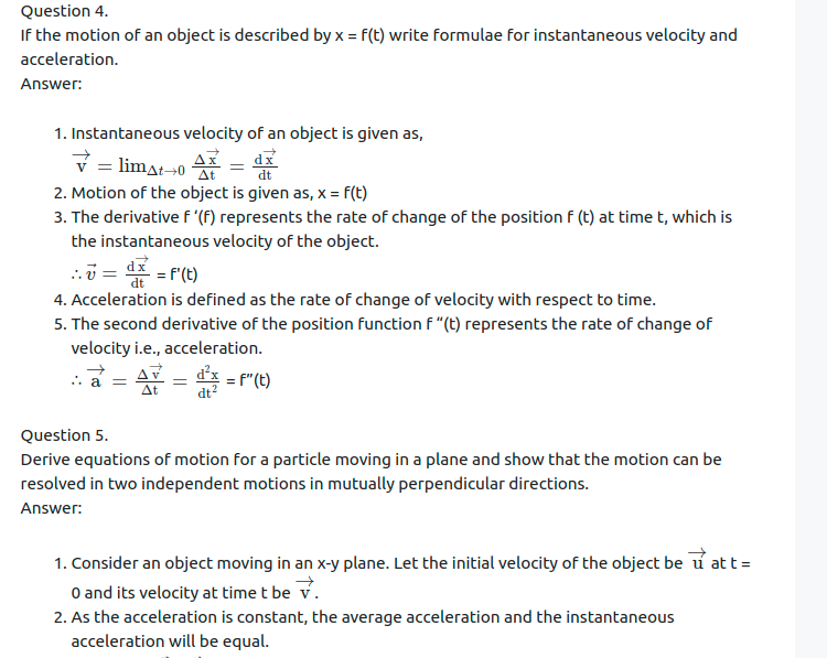 Maharashtra Board Solutions Class 11-Physics: Chapter 4- Laws of Motion
