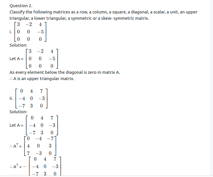 Maharashtra Board Solutions Class 11-Arts & Science Maths (Part 1): Chapter 4- Determinants and Matrices Ex 4.4