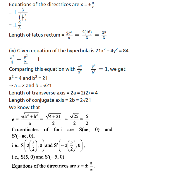 Maharashtra Board Solutions Class 11-Arts & Science Maths (Part 1): Chapter 7- Conic Sections Ex 7.3