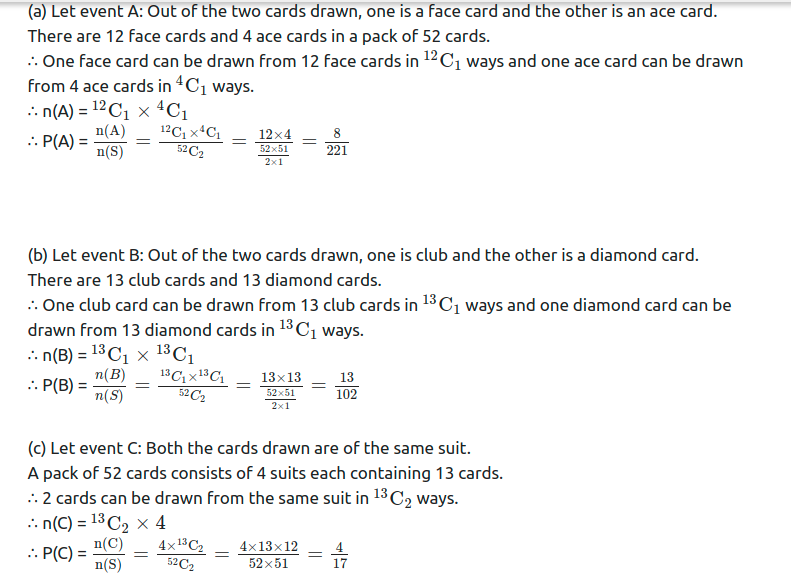 Maharashtra Board Solutions Class 11-Arts & Science Maths (Part 1): Chapter 9- Probability Ex 9.1
