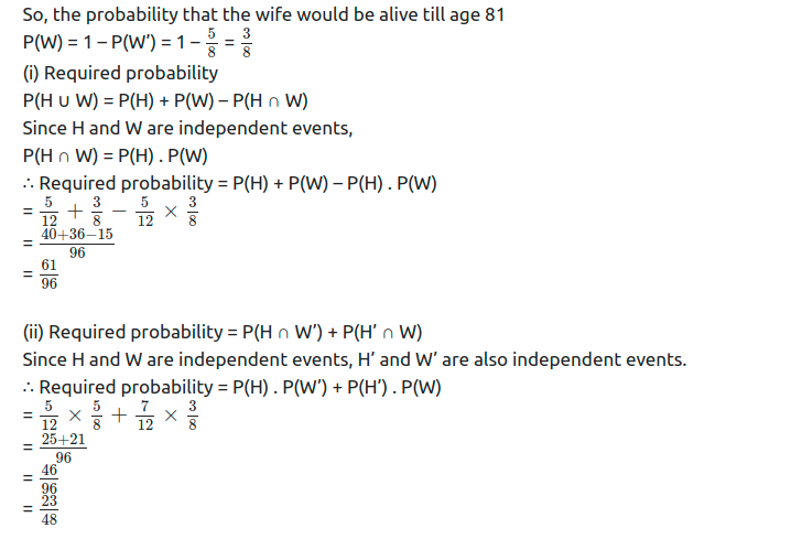 Maharashtra Board Solutions Class 11-Arts & Science Maths (Part 1): Chapter 9- Probability Ex 9.5