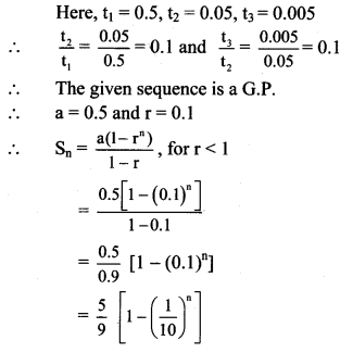 Maharashtra Board Solutions Class 11-Arts & Science Maths (Part 2): Chapter 2- Sequences and Series Ex. 2.2