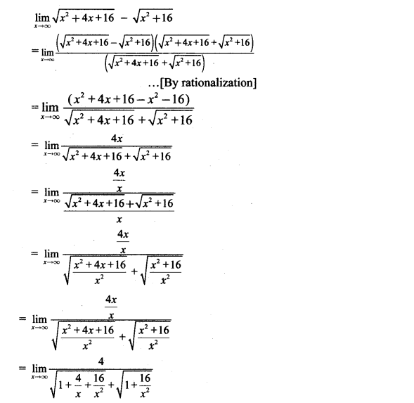 Maharashtra Board Solutions Class 11-Arts & Science Maths (Part 2): Chapter 7- Limits Ex 7.7