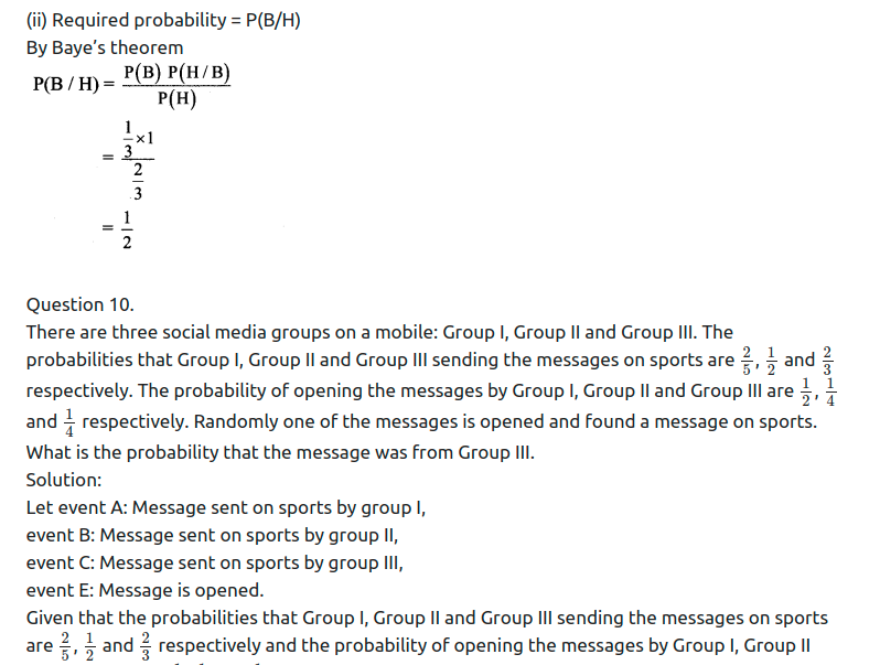 Maharashtra Board Solutions Class 11-Arts & Science Maths (Part 1): Chapter 9- Probability Ex 9.4