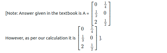 Maharashtra Board Solutions Class 11-Arts & Science Maths (Part 1): Chapter 4- Determinants and Matrices Ex 4.4