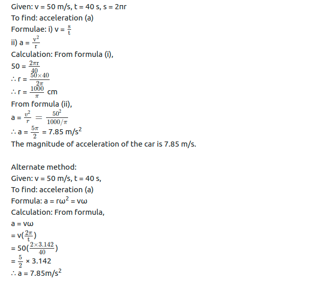 Maharashtra Board Solutions Class 11-Physics: Chapter 3- Motion in a Plane