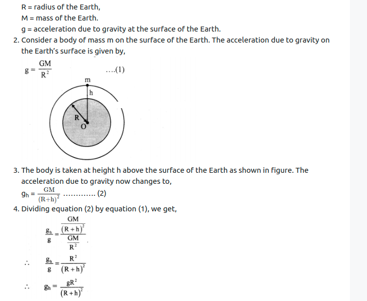 Maharashtra Board Solutions Class 11-Physics: Chapter 5- Gravitation