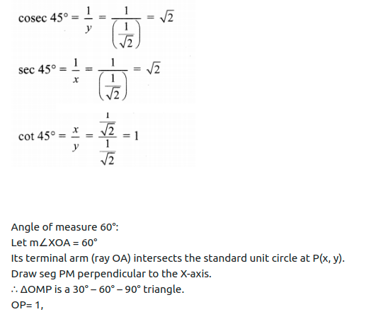Maharashtra Board Solutions Class 11-Arts & Science Maths (Part 1): Chapter 2- Trigonometry – I Ex 2.1