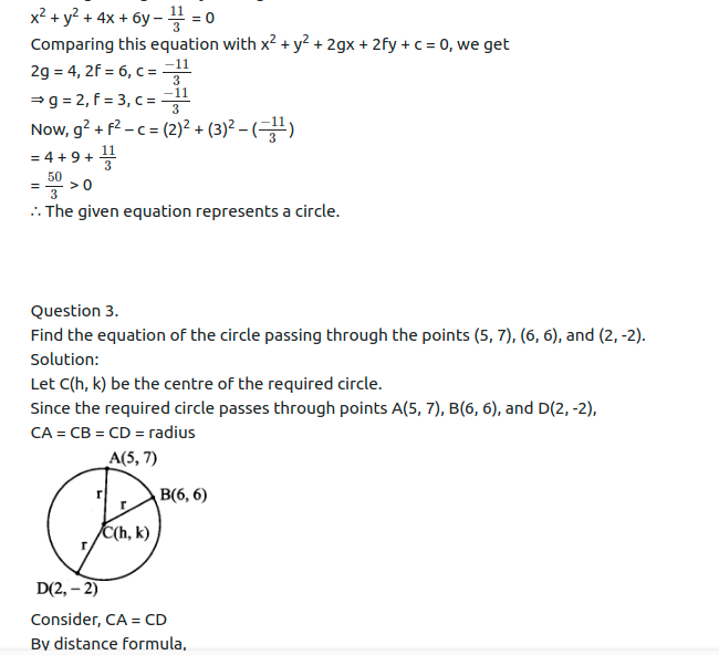 Maharashtra Board Solutions Class 11-Arts & Science Maths (Part 1): Chapter 6- Circle Ex 6.2