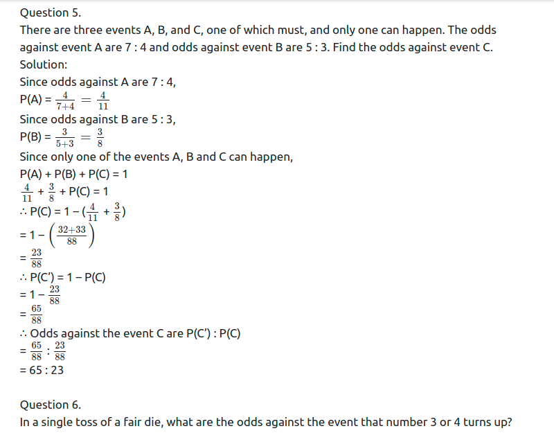 Maharashtra Board Solutions Class 11-Arts & Science Maths (Part 1): Chapter 9- Probability Ex 9.5