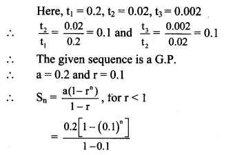 Maharashtra Board Solutions Class 11-Arts & Science Maths (Part 2): Chapter 2- Sequences and Series Ex. 2.2