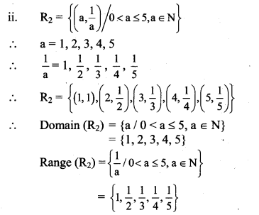 Maharashtra Board Solutions Class 11-Arts & Science Maths (Part 2): Chapter 5- Sets and Relations Ex 5.2