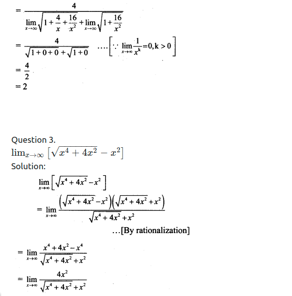 Maharashtra Board Solutions Class 11-Arts & Science Maths (Part 2): Chapter 7- Limits Ex 7.7