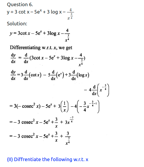 Maharashtra Board Solutions Class 11-Arts & Science Maths (Part 2): Chapter 9- Differentiation Ex 9.2