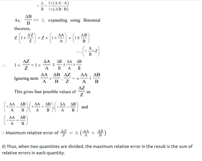 Maharashtra Board Solutions Class 11-Physics: Chapter 1- Units and Measurements 
