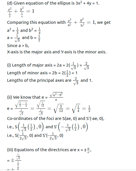 Maharashtra Board Solutions Class 11-Arts & Science Maths (Part 1): Chapter 7- Conic Sections Ex 7.2