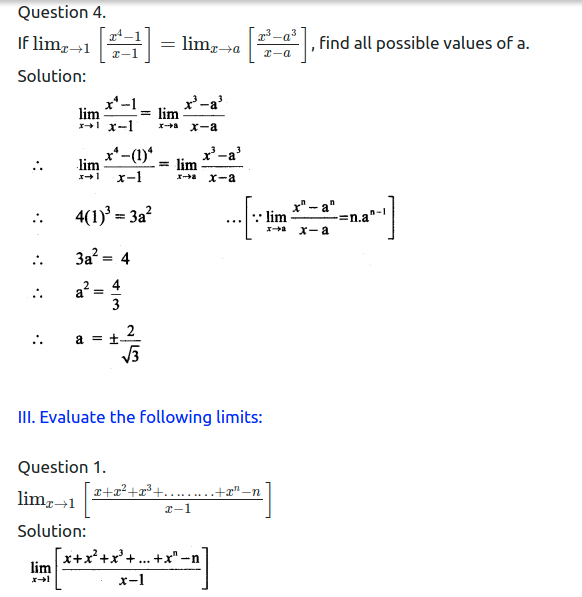 Maharashtra Board Solutions Class 11-Arts & Science Maths (Part 2): Chapter 7- Limits Ex 7.1