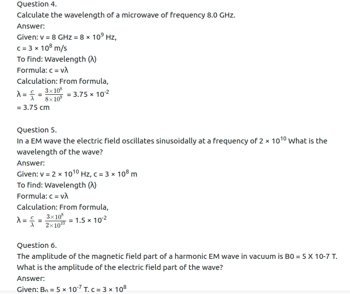 Maharashtra Board Solutions Class 11-Physics: Chapter 13- Electromagnetic Waves and Communication System