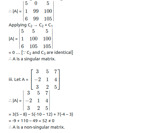 Maharashtra Board Solutions Class 11-Arts & Science Maths (Part 1): Chapter 4- Determinants and Matrices Ex 4.7