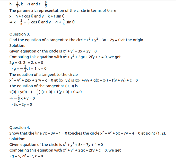 Maharashtra Board Solutions Class 11-Arts & Science Maths (Part 1): Chapter 6- Circle Ex 6.4